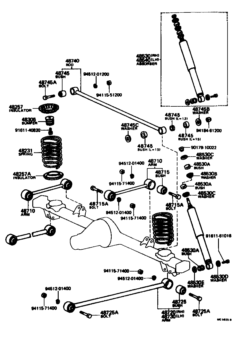 Toyota 48231-20020 SPRING, COIL, REAR