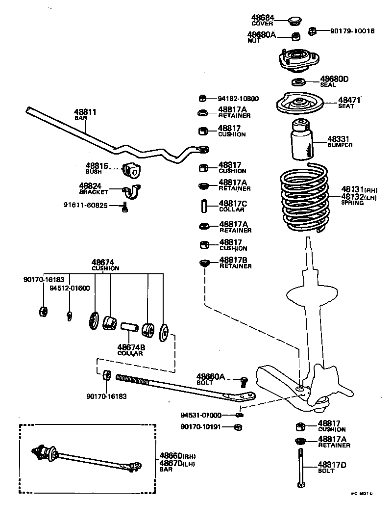 48131-20650 SPRING, FRONT COIL, RH product image
