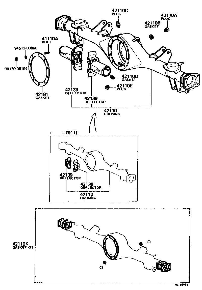 42110-21061 HOUSING ASSY, REAR AXLE product image
