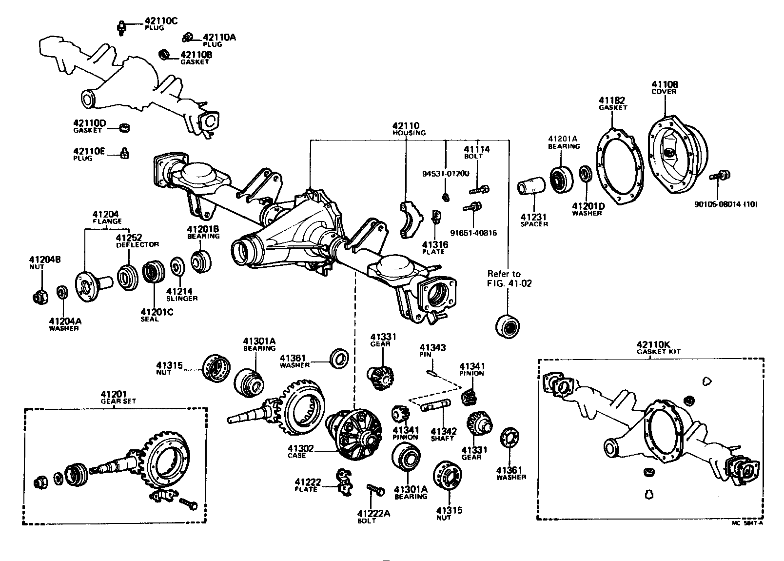 42110-21061 HOUSING ASSY, REAR AXLE product image