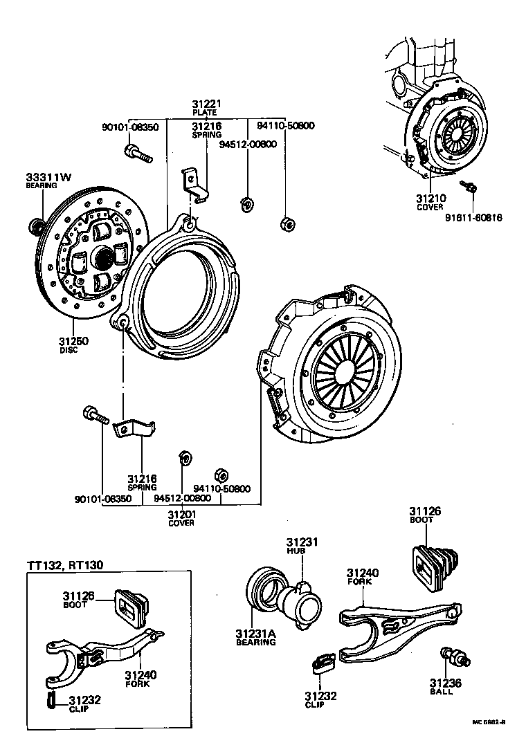 31210-20083 COVER ASSY, CLUTCH product image