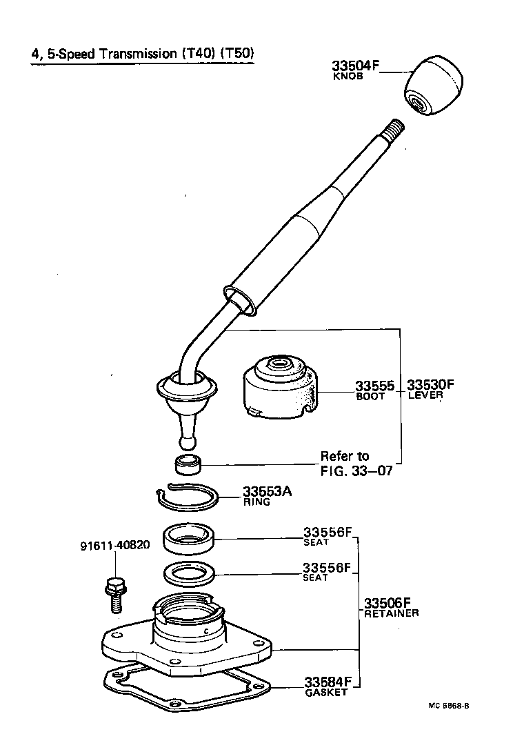 33550-20140 FLOOR SHIFT ASSY, TRANSMISSION product image