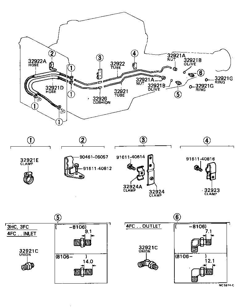 32928-35010 CLAMP, FLEXIBLE HOSE, NO.1 product image