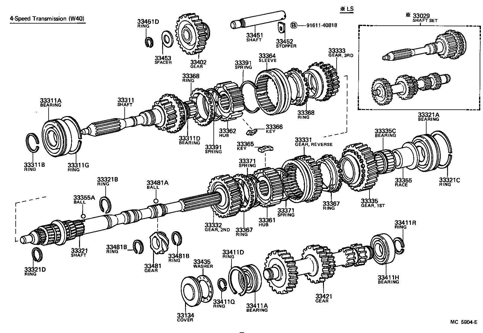 33334-30012 GEAR, 4TH product image