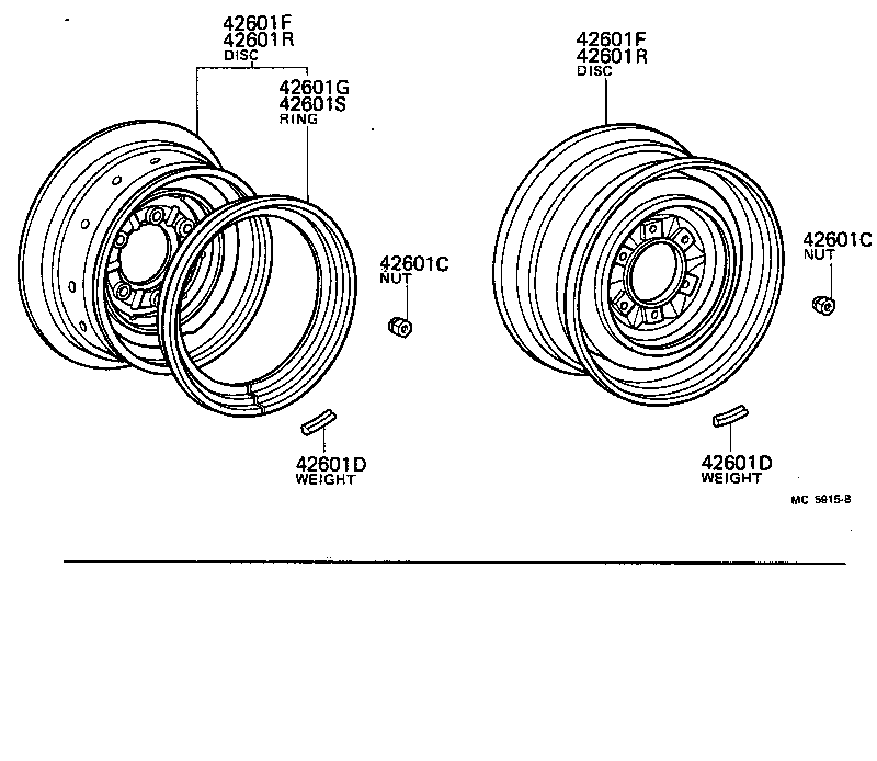 42613-36060 RING, DISC WHEEL SIDE (FOR FRONT) product image
