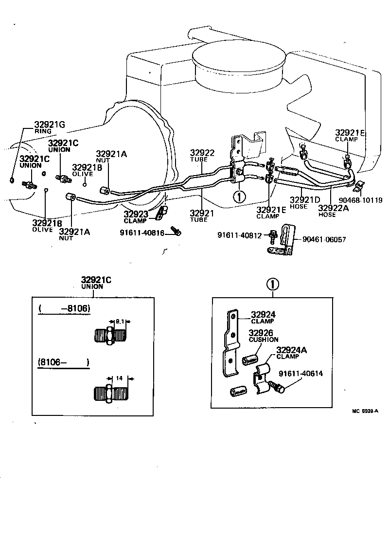 32941-14013 HOSE(FOR OIL COOLER INLET) product image