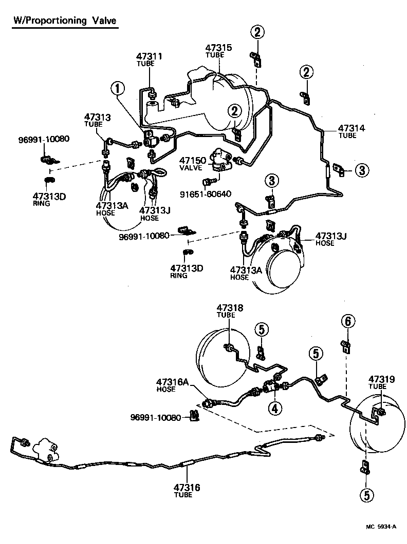 47312-14080 TUBE, FRONT BRAKE, NO.3 product image