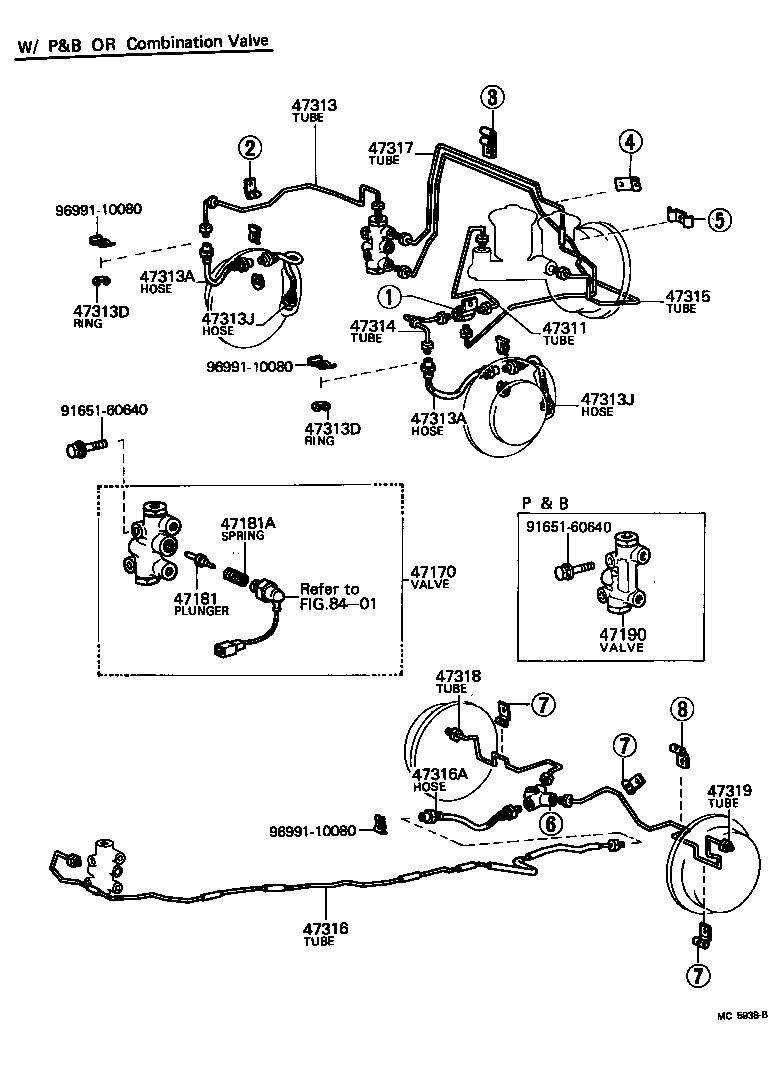 47312-14080 TUBE, FRONT BRAKE, NO.3 product image
