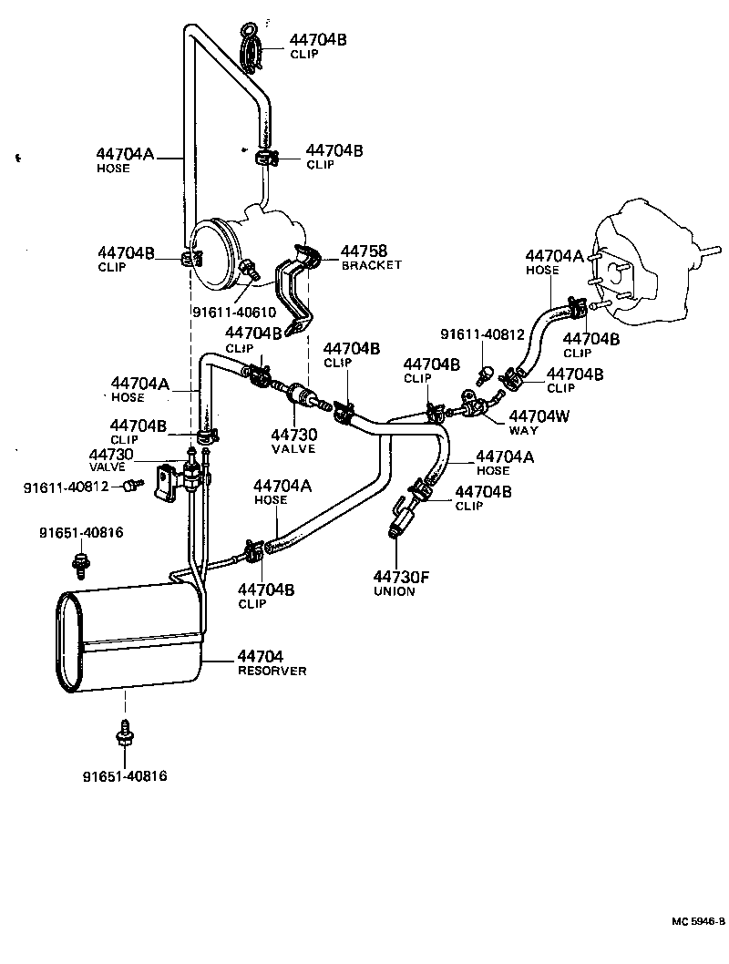 44693-40010 CONNECTOR, BOOSTER VALVE product image