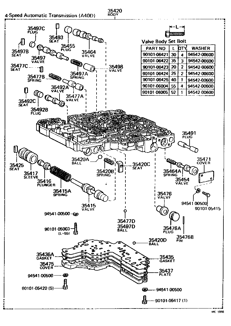90501-20020 SPRING, COMPRESSION (FOR ACCUMULATOR PISTON NO.2) product image