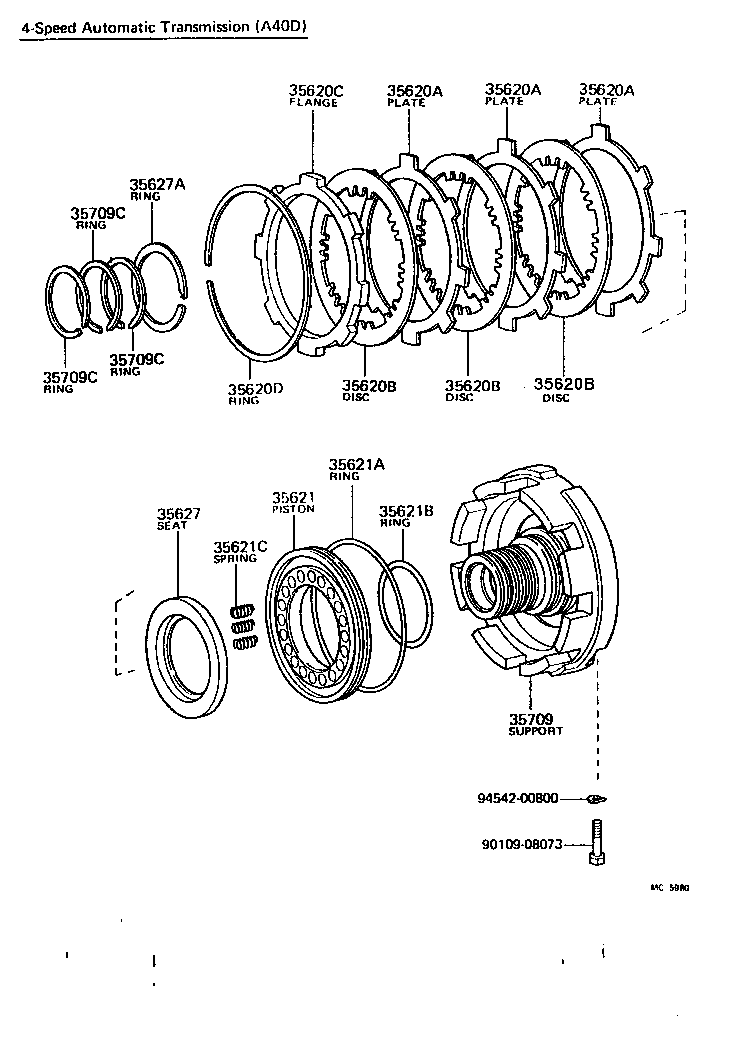 35709-22040 SUPPORT SUB-ASSY, CENTER product image