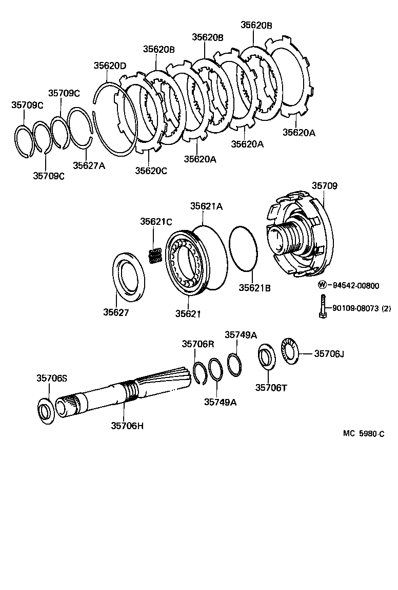 Toyota 35709-30041 SUPPORT SUB-ASSY, CENTER