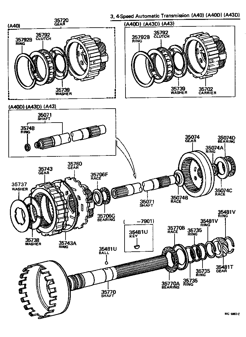 35708-35010 SHAFT SUB-ASSY, PLANETARY INTERMEDIATE product image
