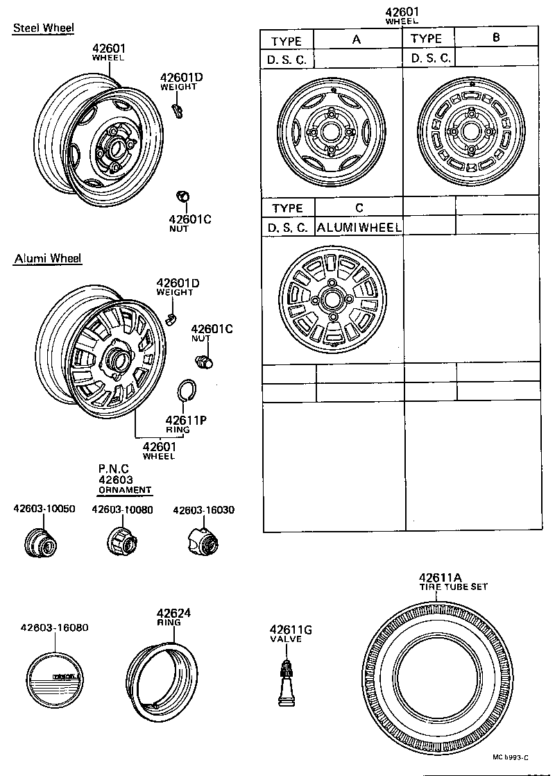 42611-16100 WHEEL, DISC product image
