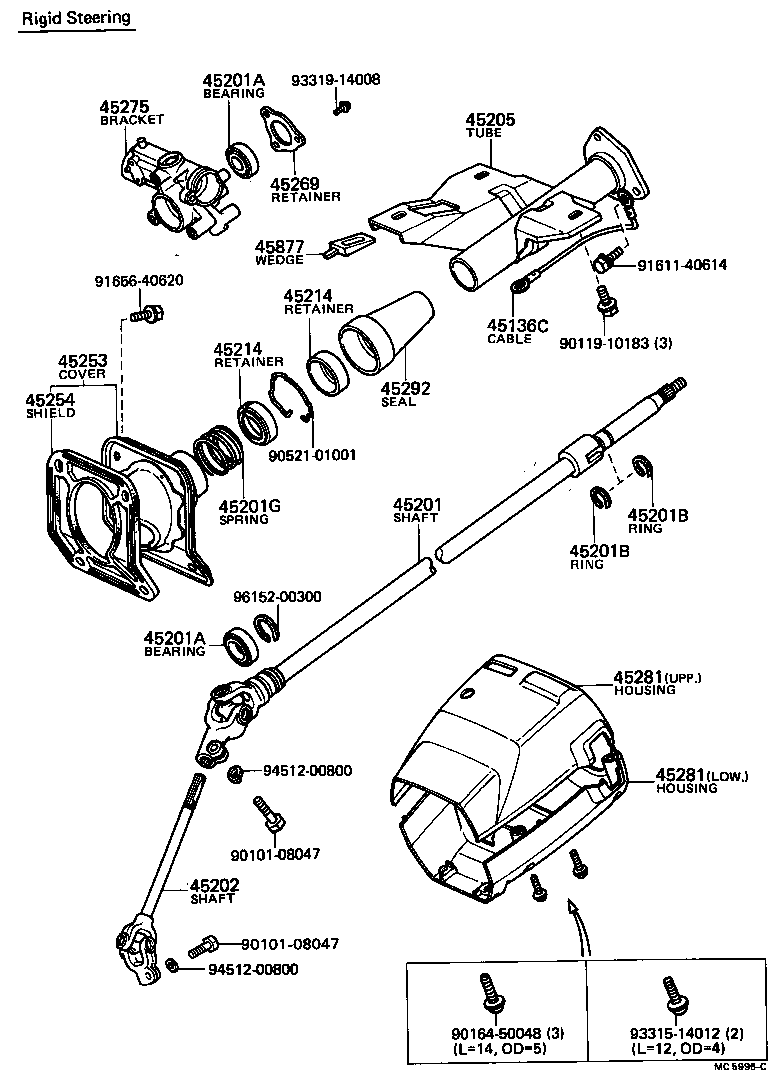 45202-16010 SHAFT SUB-ASSY, STEERING INTERMEDIATE product image