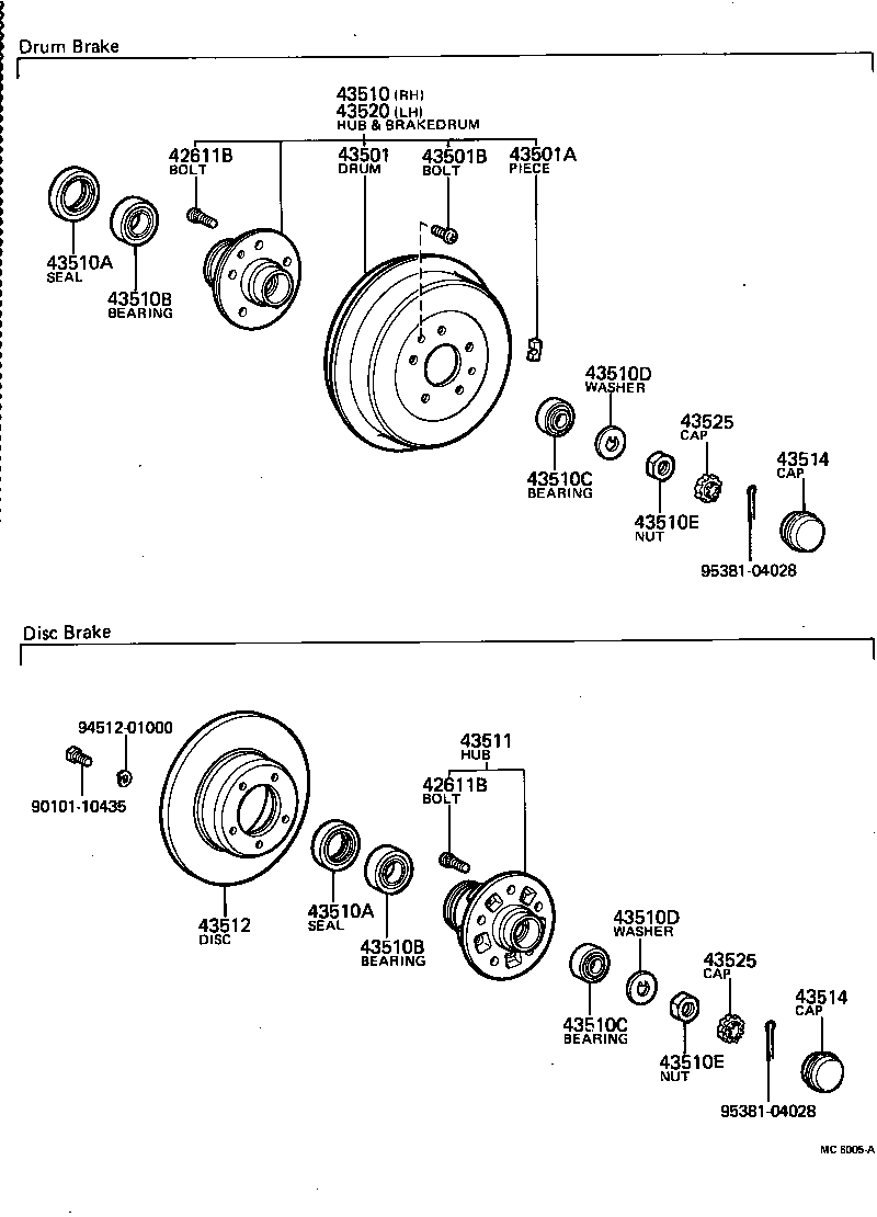 43530-39026 HUB ASSY, FREE WHEEL product image