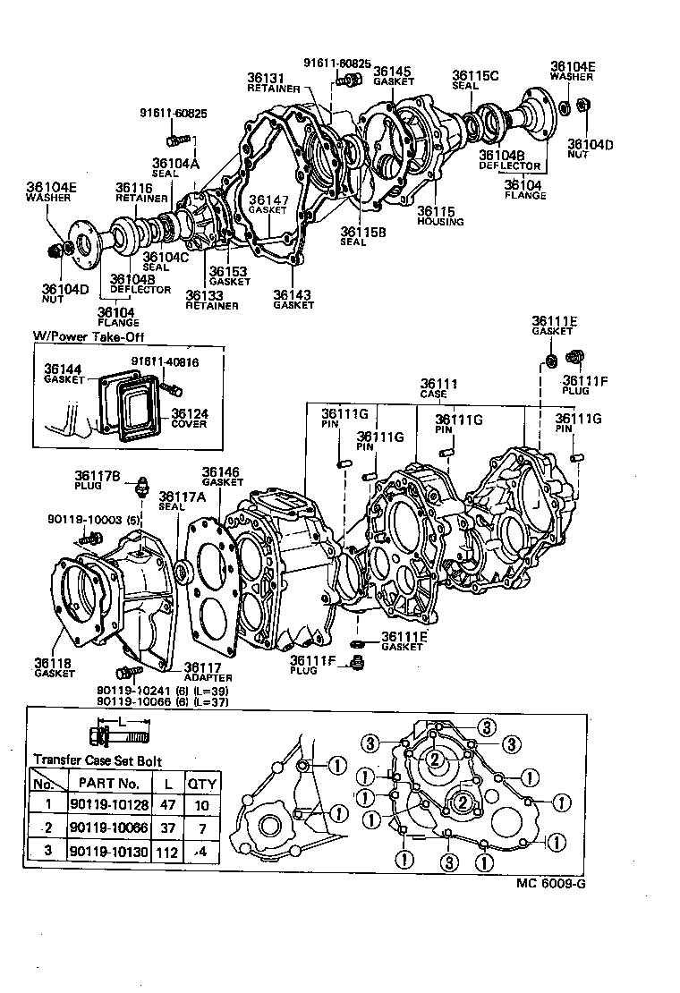 Toyota 36117-35010 ADAPTER, TRANSFER