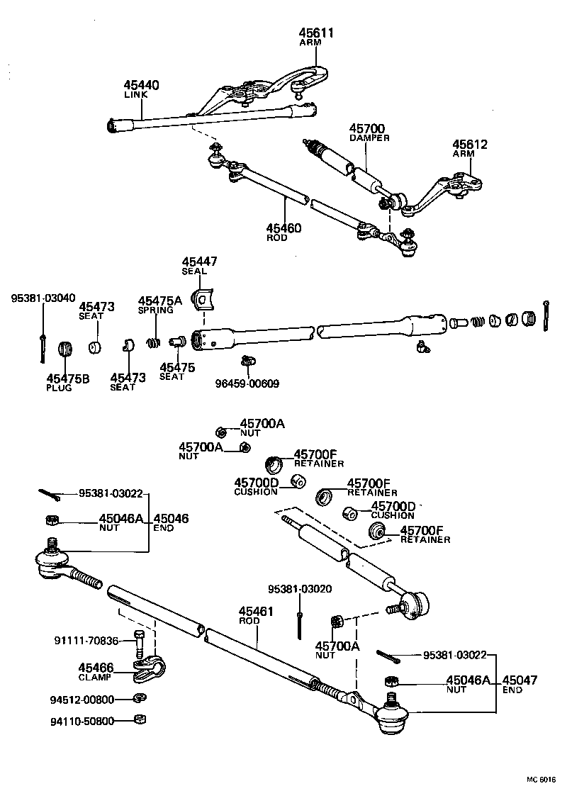 94110-40800 NUT(FOR STEERING DAMPER) product image