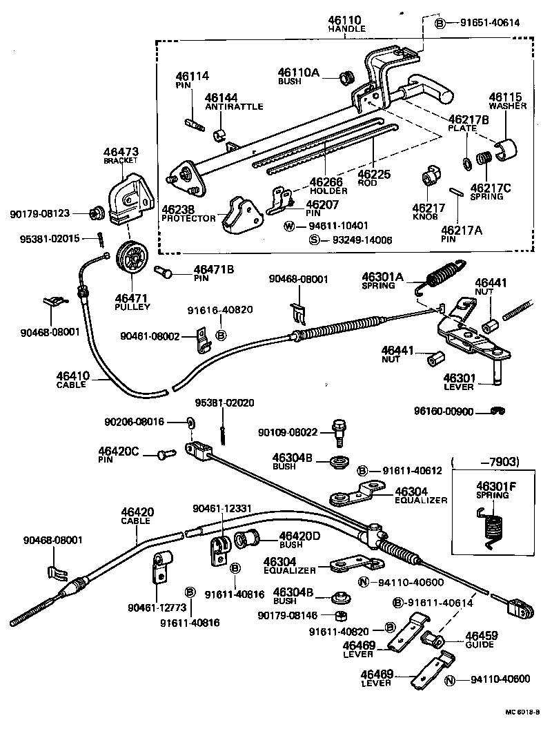 46420-35151 CABLE ASSY, PARKING BRAKE, NO.2 product image