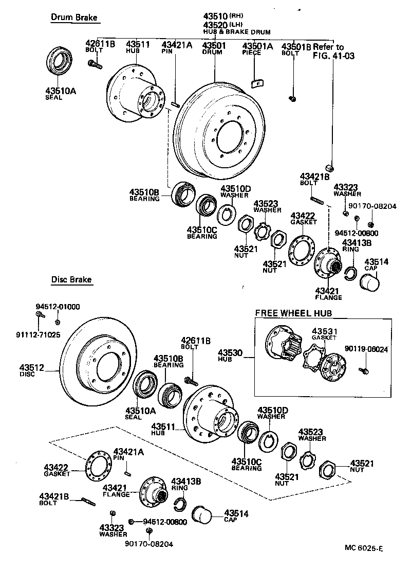 43510-35071 HUB AND BRAKE DRUM ASSY, FRONT AXLE, RH product image