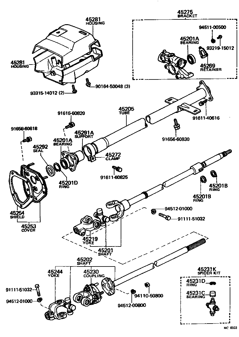 45280-22191 BRACKET, STEERING COLUMN, UPPER product image