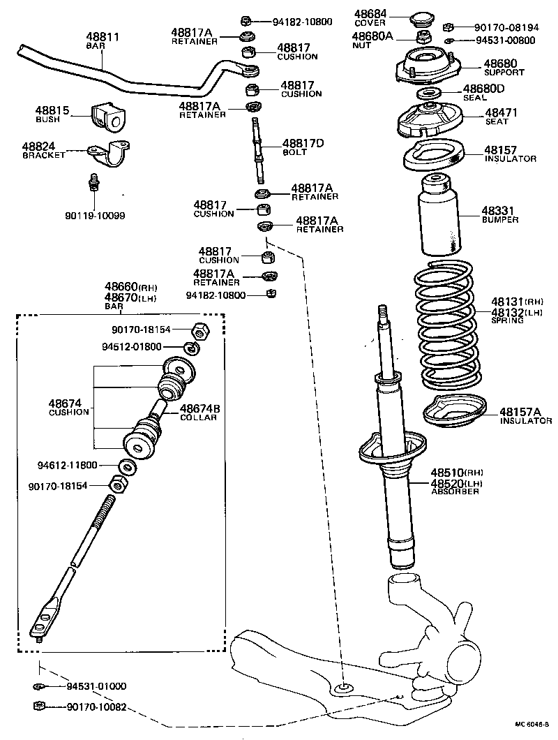 48044-16010 SEAT, FRONT SPRING, UPPER product image