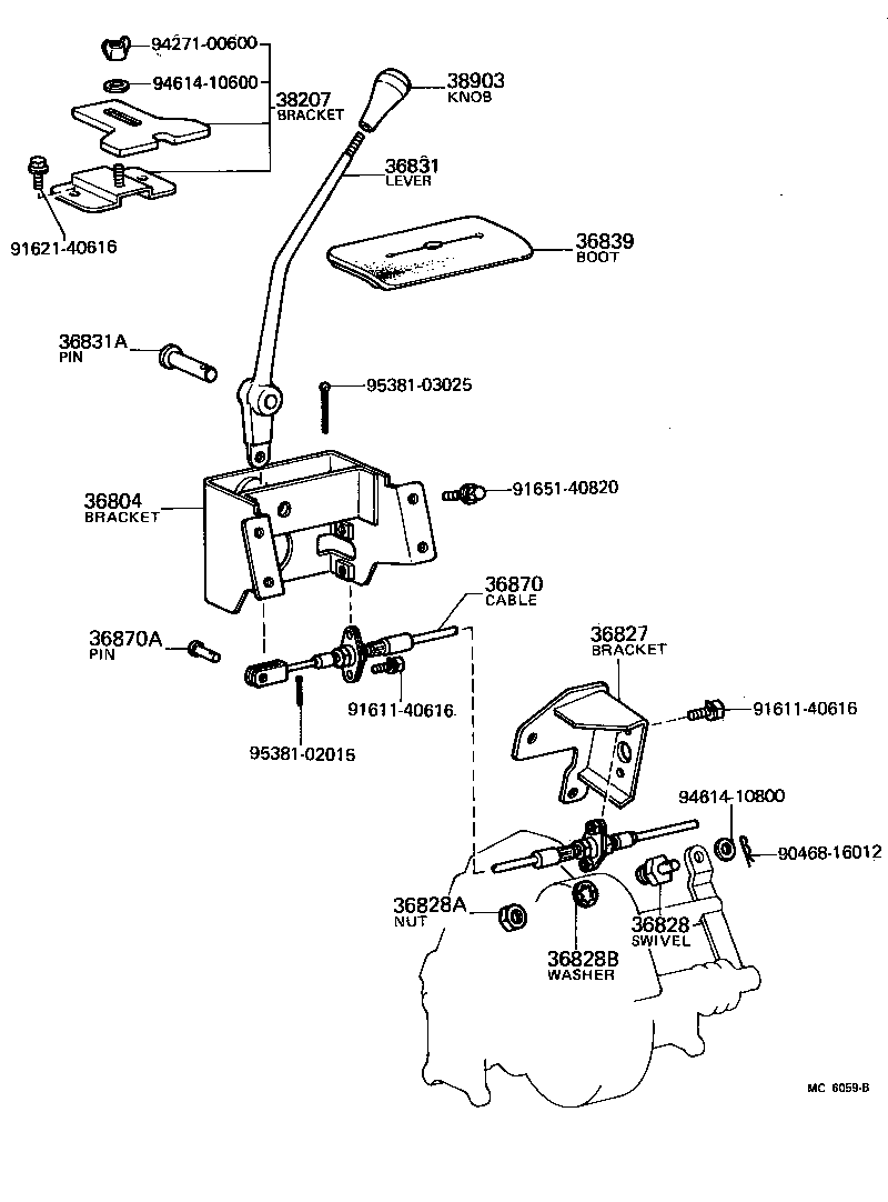 36303-60060 KNOB SUB-ASSY, CONTROL product image