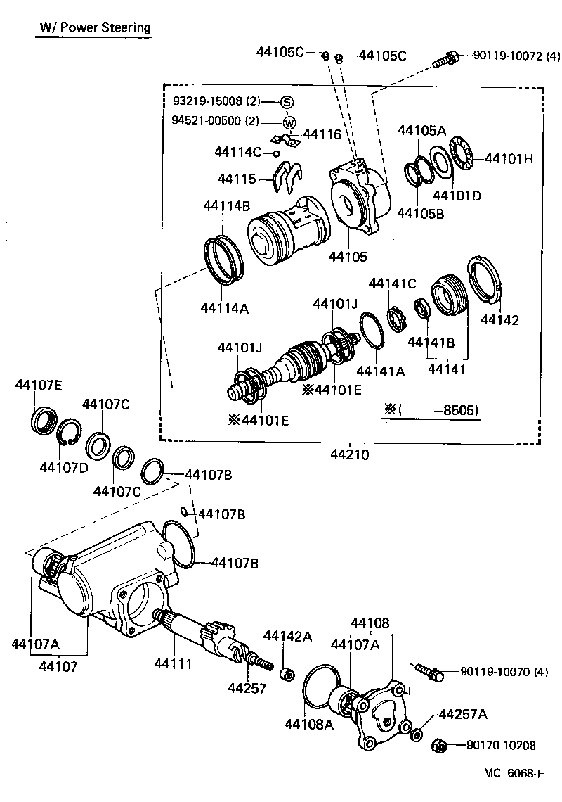 45280-60053 BRACKET, STEERING COLUMN, UPPER product image