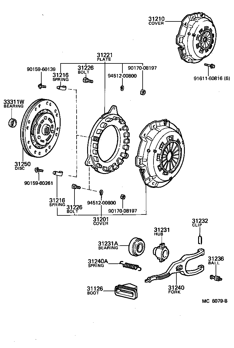 31201-29095 COVER SUB-ASSY, CLUTCH product image
