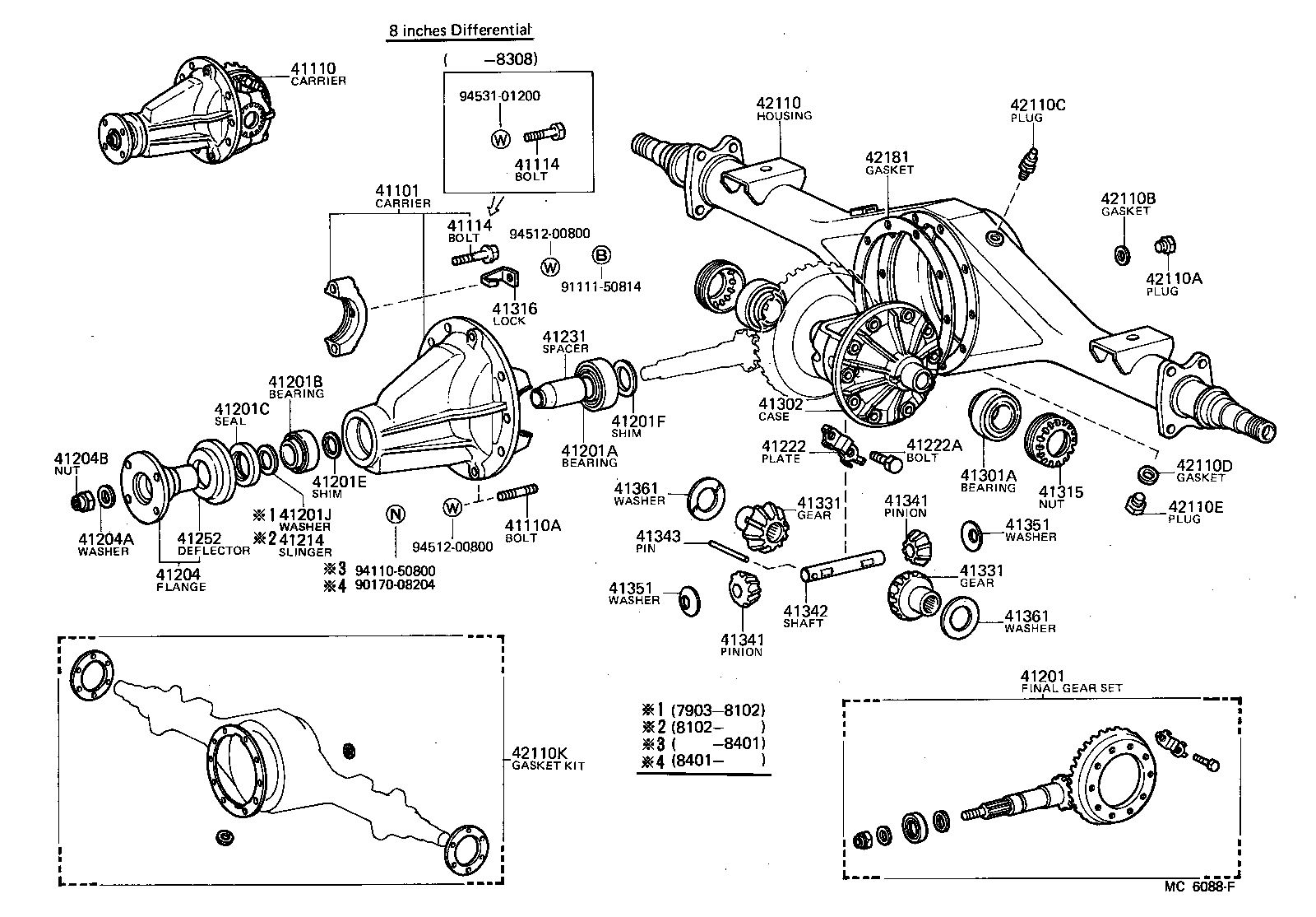 41110-25091 CARRIER ASSY, DIFFERENTIAL, REAR product image
