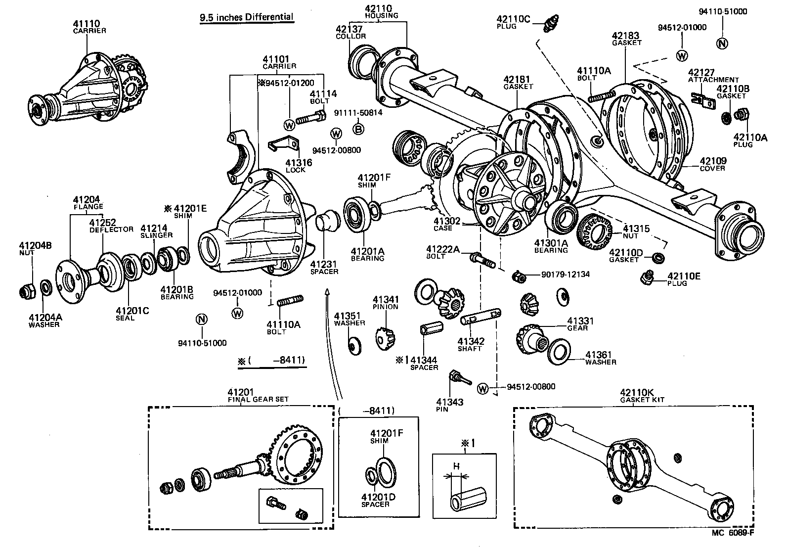 41201-29557 FINAL GEAR KIT, DIFFERENTIAL, REAR product image