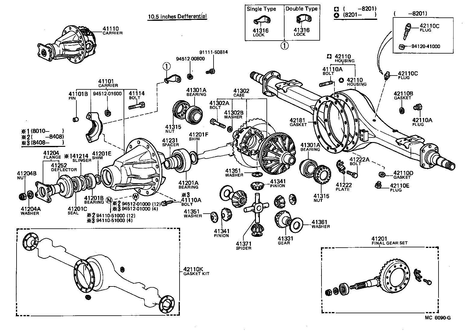 41201-29557 FINAL GEAR KIT, DIFFERENTIAL, REAR product image
