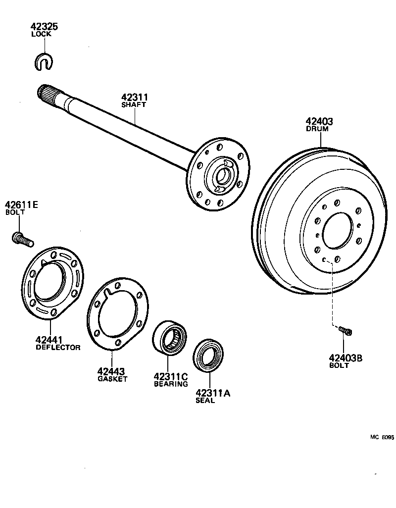 42441-36050 DEFLECTOR, BRAKE DRUM OIL product image