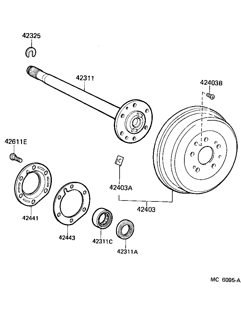42441-25040 DEFLECTOR, BRAKE DRUM OIL product image