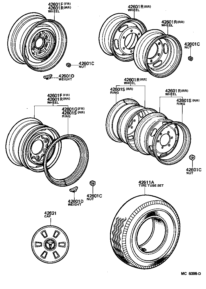 42601-25080 WHEEL, DISC (FOR REAR) product image