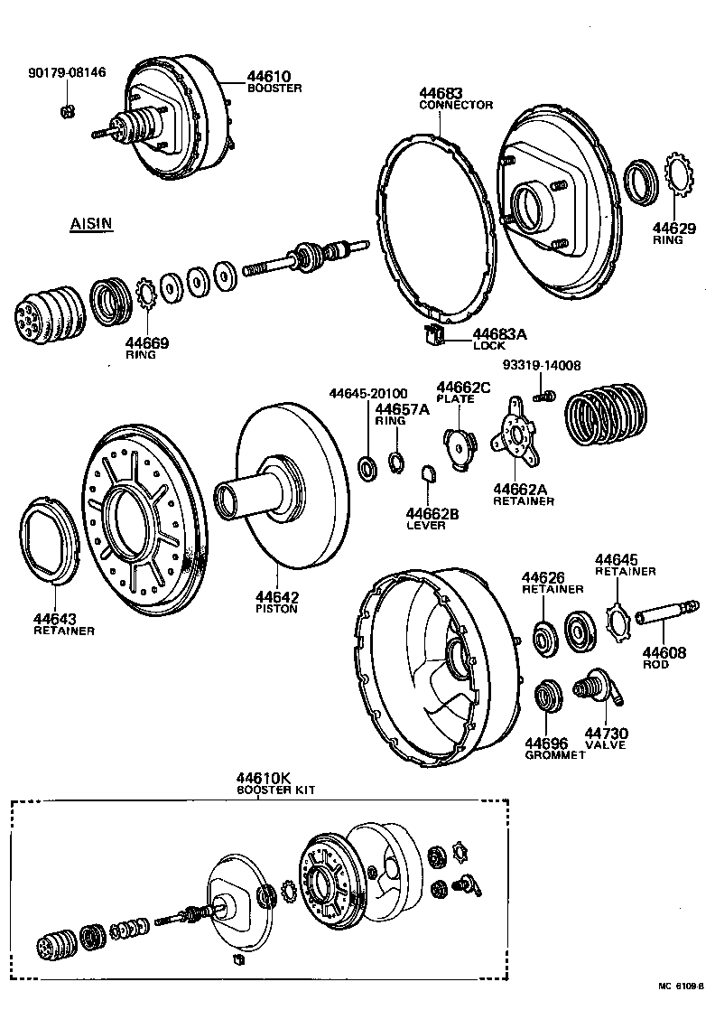 04443-25070 BOOSTER KIT, BRAKE product image