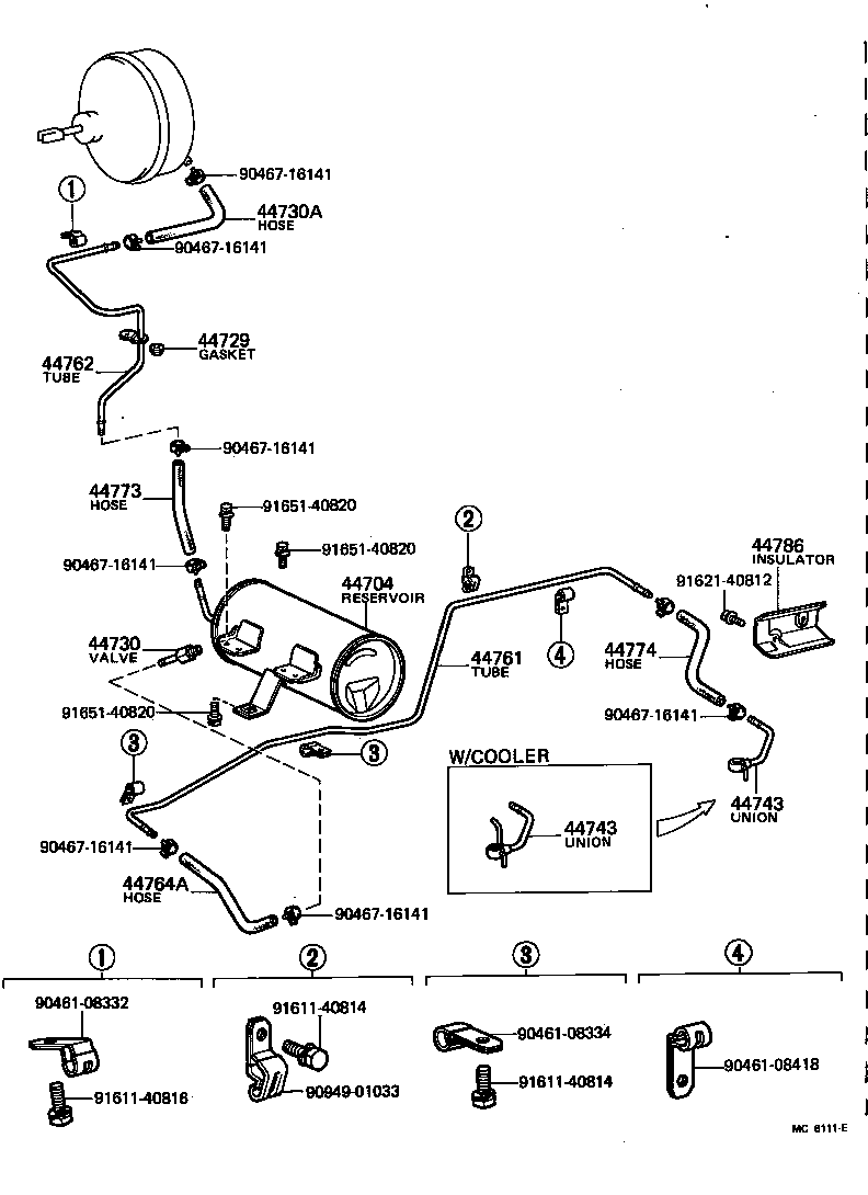 04443-25070 BOOSTER KIT, BRAKE product image