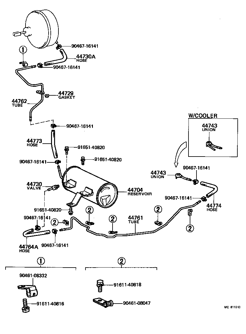04443-25070 BOOSTER KIT, BRAKE product image