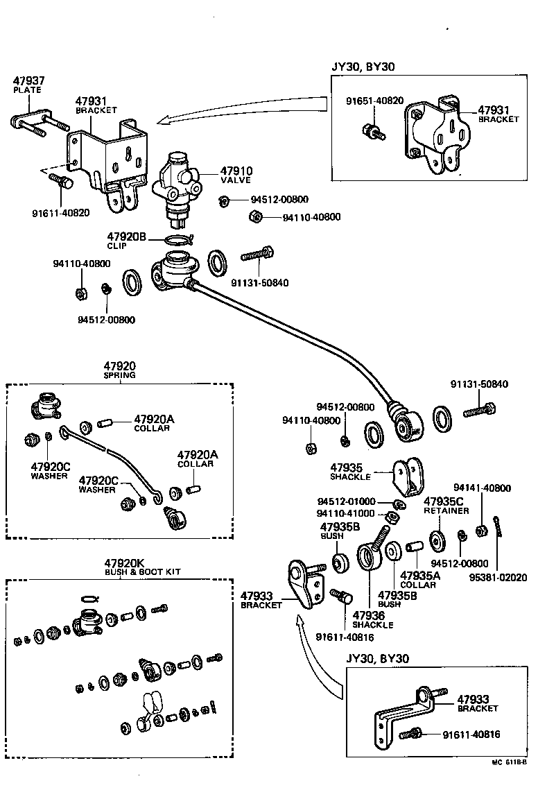 47326-25080 TUBE, REAR BRAKE, NO.7 product image