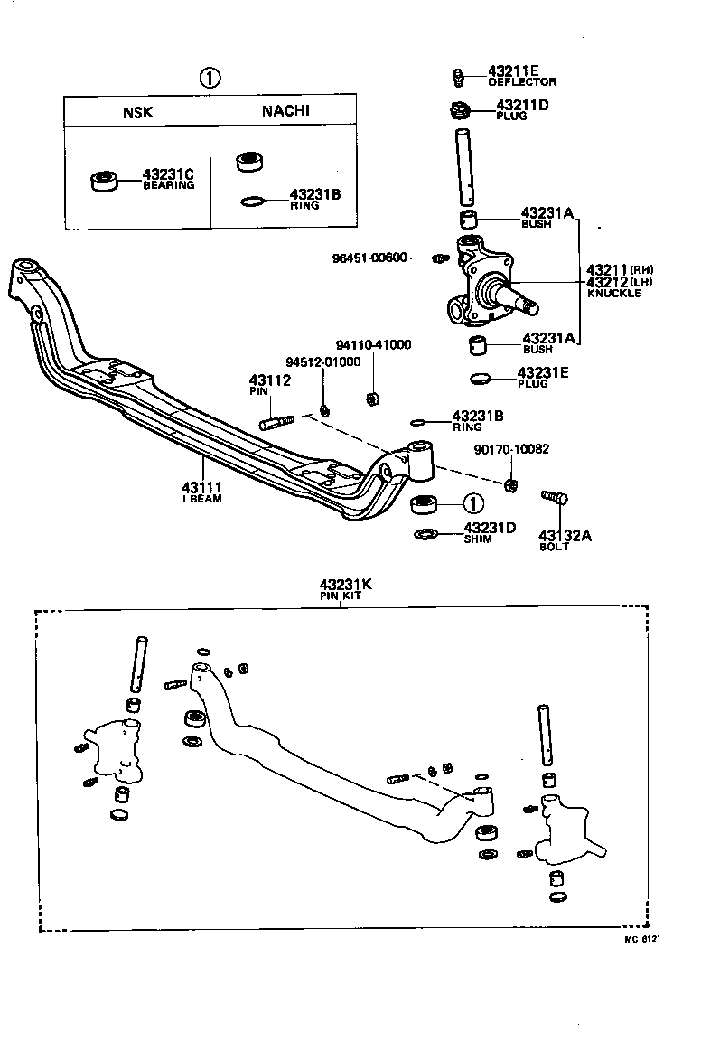 43111-25030 I BEAM, FRONT AXLE product image