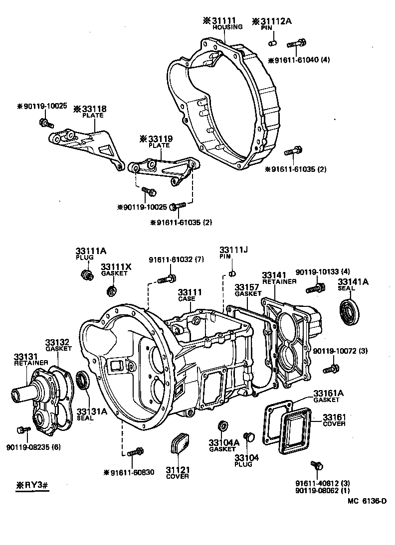 33131-36023 RETAINER, BEARING, FRONT(MTM) product image