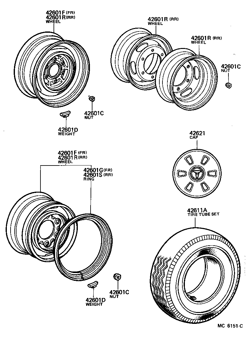 42605-36080 TIRE TUBE SET OR TUBELESS TIRE product image