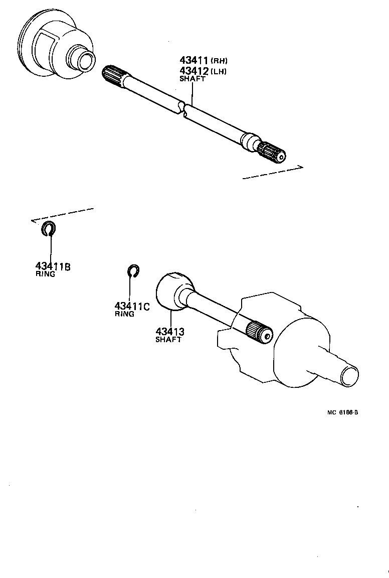 Toyota 04438-35011 BOOT KIT, FRONT DRIVE SHAFT INBOARD JOINT