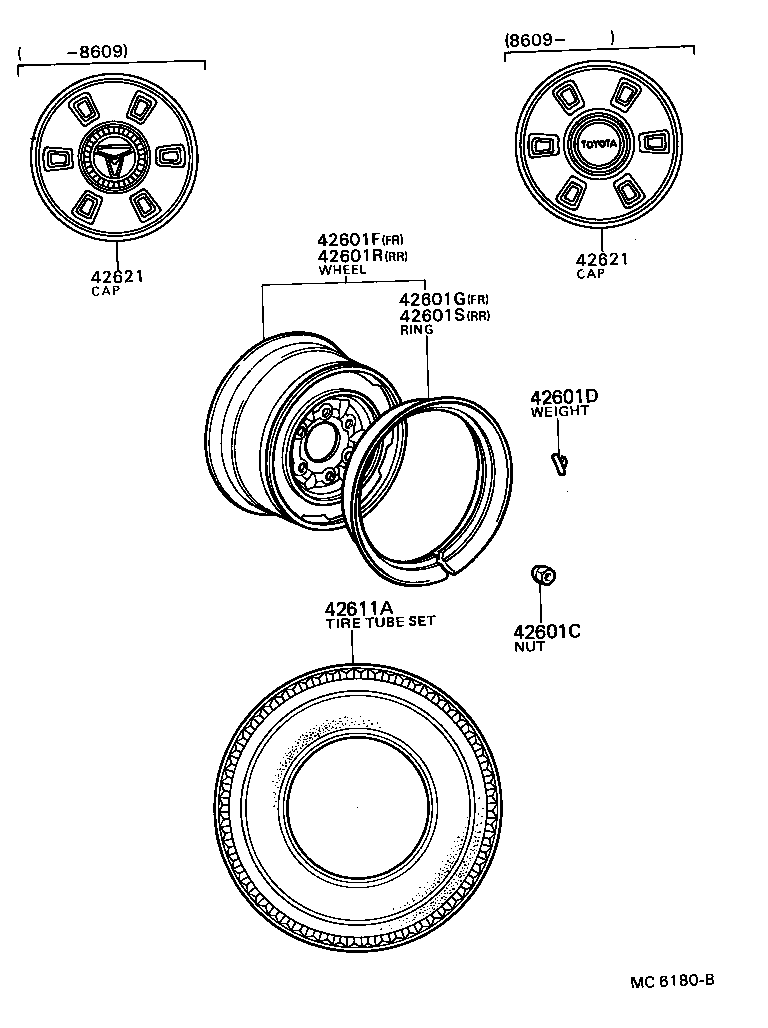 42610-36160 WHEEL, DISC (FOR REAR) product image