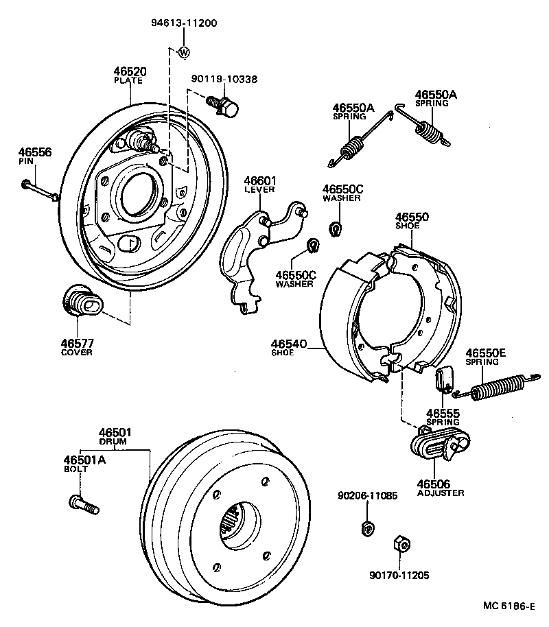 90249-05010 PIN, PARKING BRAKE PAWL PIVOT product image