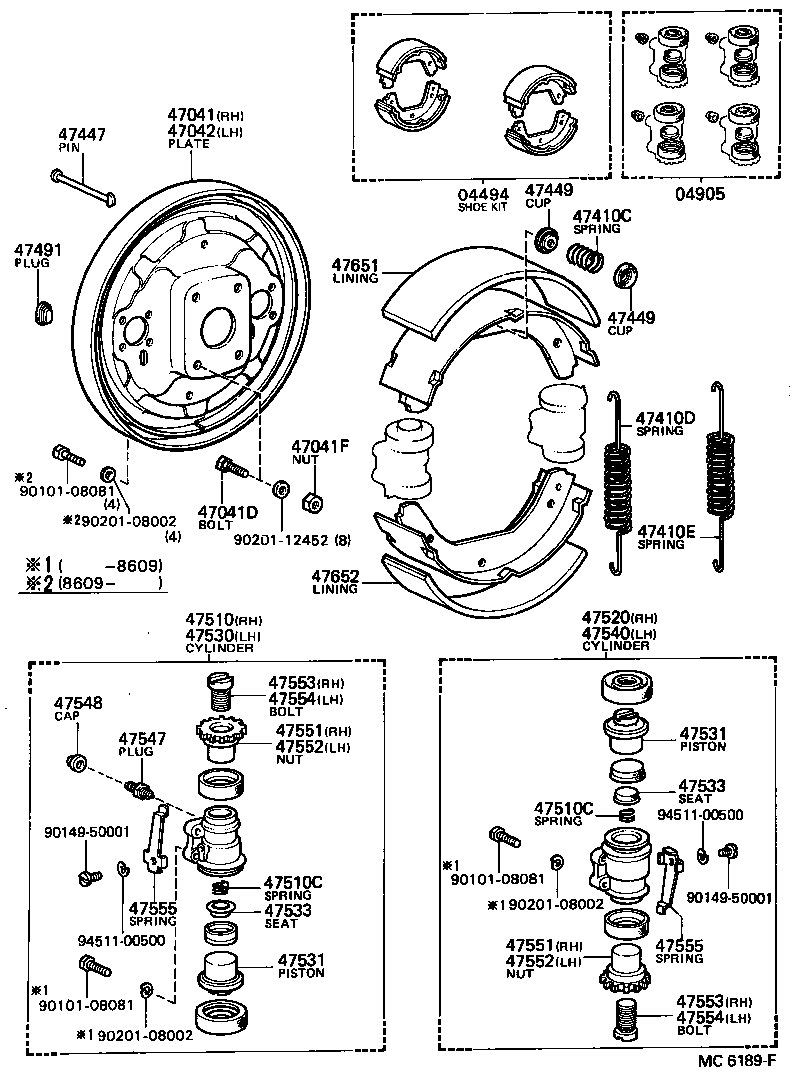 04494-25060 SHOE KIT, FRONT BRAKE product image