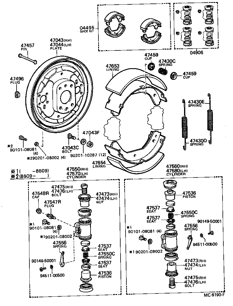 04474-25030 CYLINDER KIT, REAR WHEEL product image