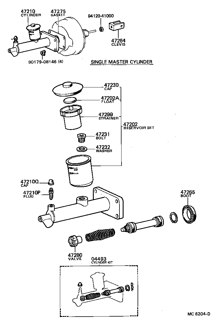 04471-35070 CYLINDER KIT, BRAKE MASTER product image