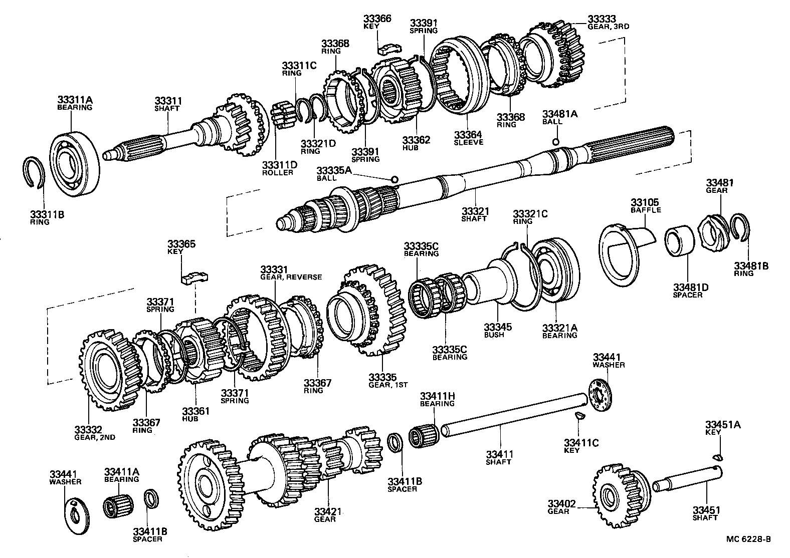 33033-26010 GEAR, 2ND product image