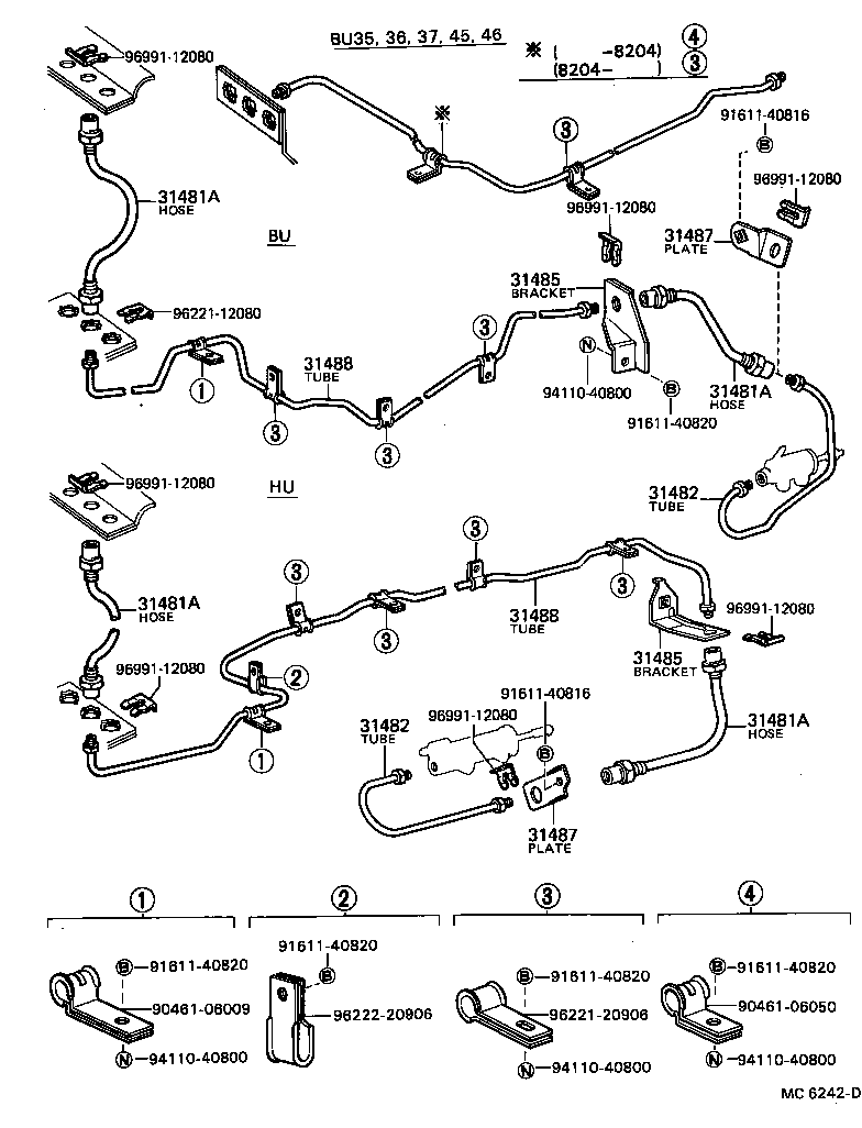 31481-36210 TUBE, CLUTCH MASTER CYLINDER TO FLEXIBLE HOSE product image